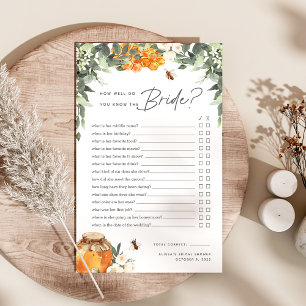 How Well Do You Know The Bride Bridal Shower Game