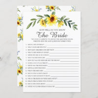 How Well Do You Know The Bride Bridal Shower Game