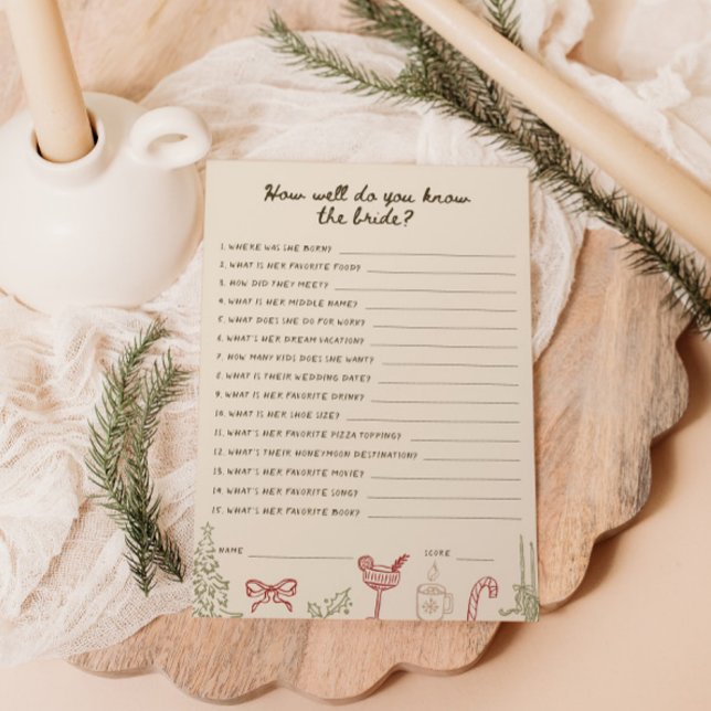 How Well Do You Know The Bride Game Card (Creator Uploaded)