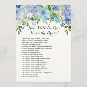 How well do you know the bride? invitation