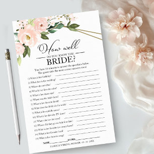 How Well Do You Know The Bride Pink Geometric Flyer