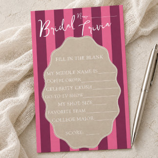 How Well Do You Know the Bride Trivia Game