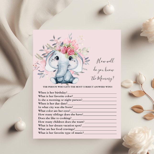 How well do you know the mummy Baby Shower Game (Creator Uploaded)