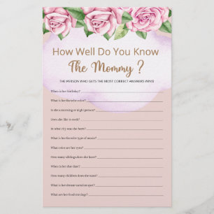 How Well Do You Know The Mummy Girl Baby Shower 