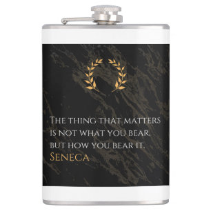 How You Bear It - Seneca Stoic Philosophy Quote Hip Flask
