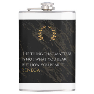 How You Bear It - Seneca Stoic Philosophy Quote Hip Flask