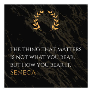 How You Bear It - Seneca Stoic Philosophy Quote Photo Print