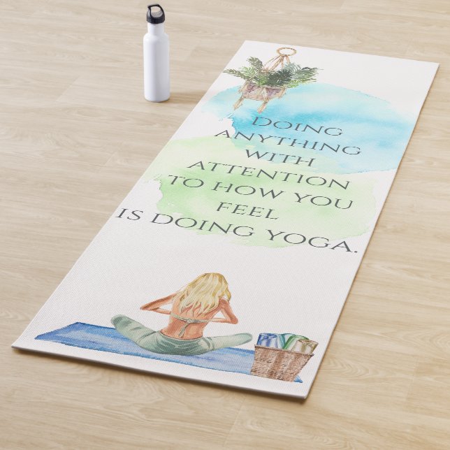 How You Feel Watercolor Yoga Mat (In Situ)