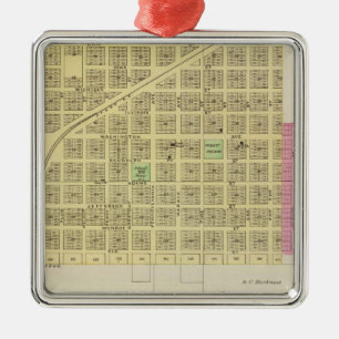 Howard and Grenola, Elk County, Kansas Metal Ornament