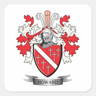 Howard Coat of Arms Square Sticker