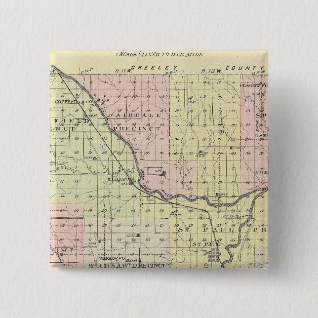 Howard County, Nebraska 15 Cm Square Badge (Front)