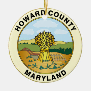 Howard County seal Ceramic Ornament
