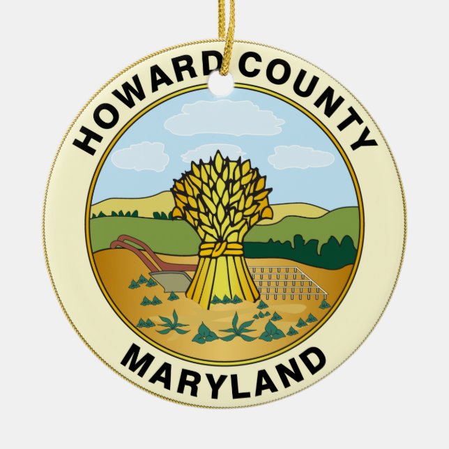 Howard County seal Ceramic Ornament (Front)