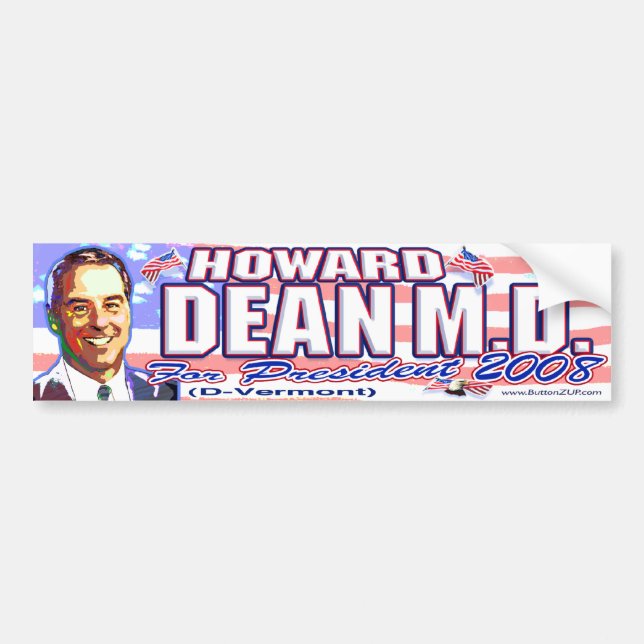 Howard Dean '08 Bumper Sticker  (Front)