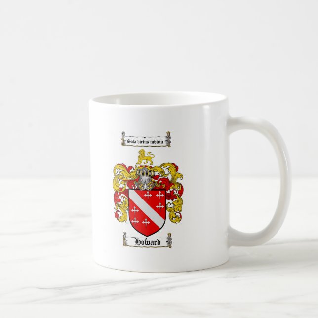 HOWARD FAMILY CREST -  HOWARD COAT OF ARMS COFFEE MUG (Right)