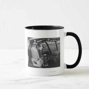 Howard Hughes in Spruce Goose Wooden Plane Mug