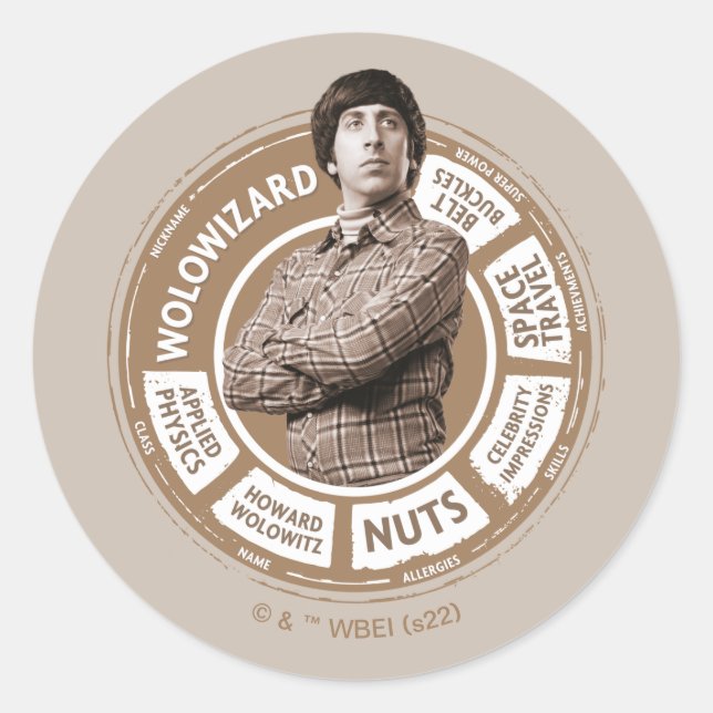 Howard Info Graphic Classic Round Sticker (Front)