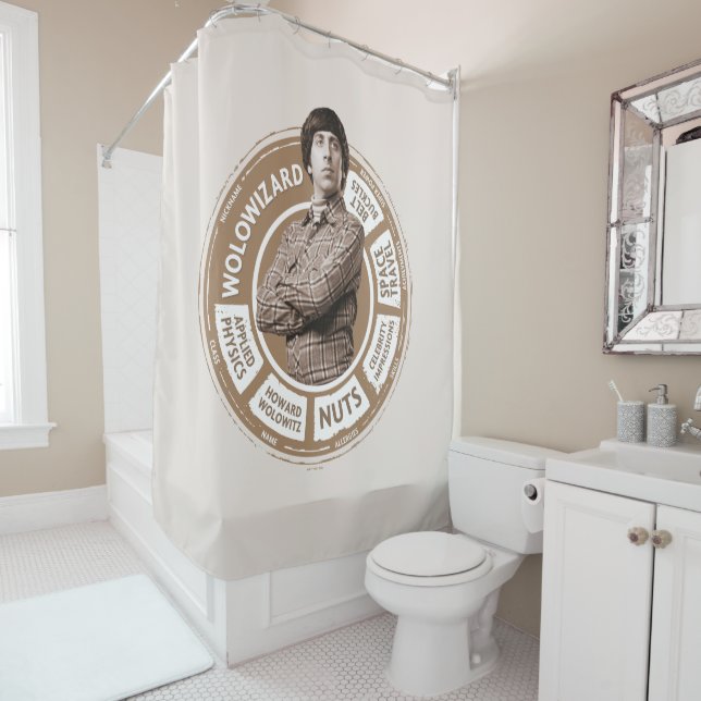 Howard Info Graphic Shower Curtain (In Situ)