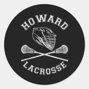 Howard Lacrosse Vintage Distressed Retro Lax  Classic Round Sticker