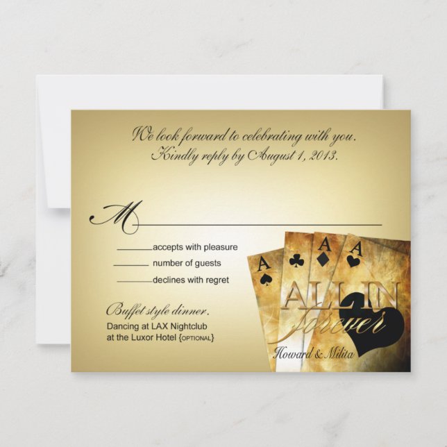Howard & Milita Las Vegas Deluxe RSVP response (Front)