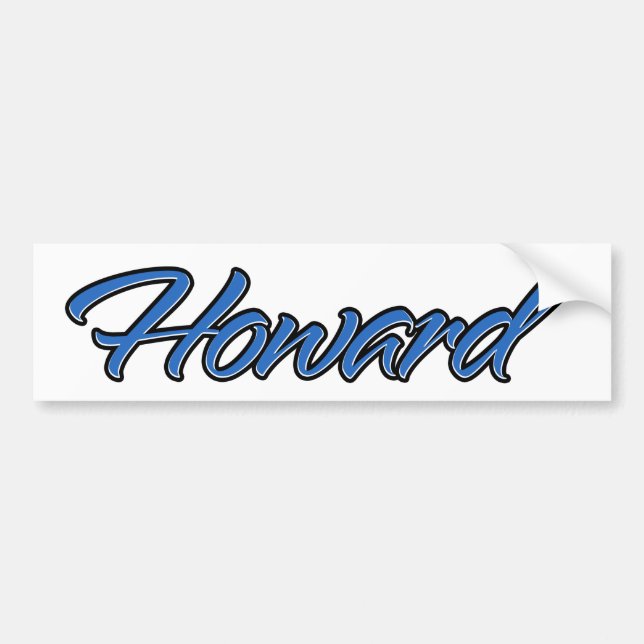 Howard Name blue stickers sticker car decal (Front)