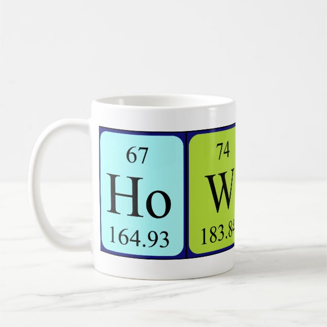 Howard periodic table name mug (Left)