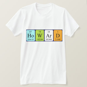 Howard periodic table name shirt
