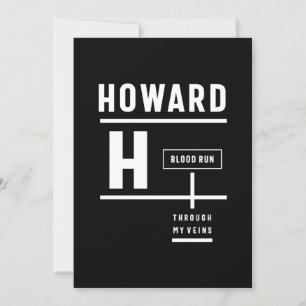 Howard Personalised Name Birthday Gift Invitation