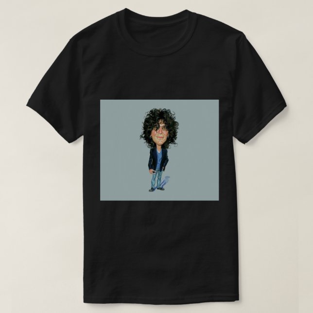 Howard Stern Art Black Throw Blanket T-Shirt (Design Front)
