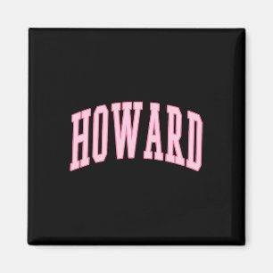 Howard Vintage Preppy Varsity Pink Sports  Magnet