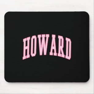 Howard Vintage Preppy Varsity Pink Sports Mouse Pad