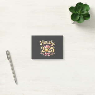 Howdy 2025 New Year Eve Cowboy Western Post-it Notes