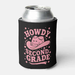 Howdy 2nd Grade Cowboy Cowgirl Back To School Can Cooler