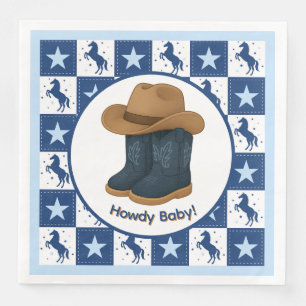 Howdy Baby Boy  Napkin