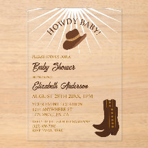 Howdy Baby! Cowboy Western Baby Shower