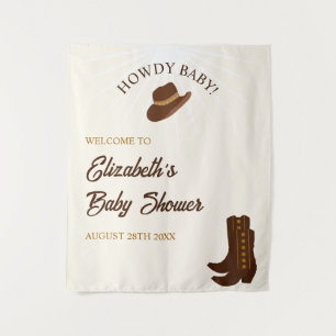 Howdy Baby! Cowboy Western Baby Shower Tapestry