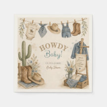 Howdy baby western desert baby shower