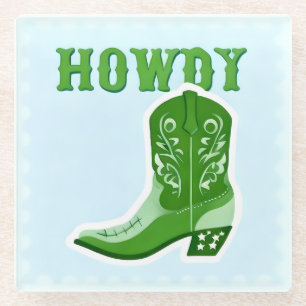 HOWDY Bar Glass Coaster