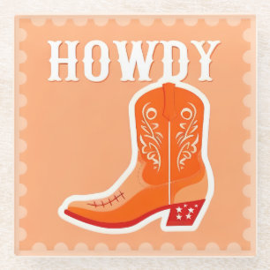 HOWDY Bar Glass Coaster