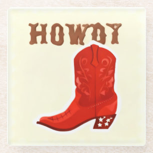 HOWDY Bar Glass Coaster