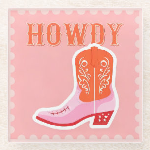 HOWDY Bar Glass Coaster