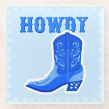 HOWDY Bar Glass Coaster