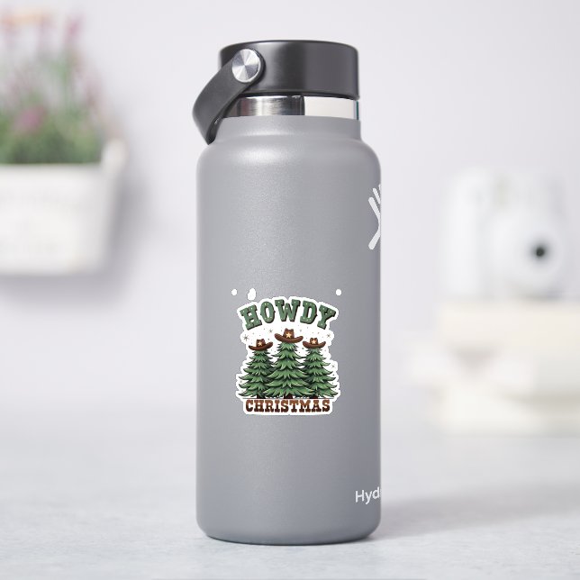 Howdy Christmas Cactus Western Xmas  (HydroFlask)