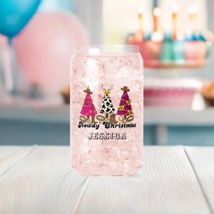 Howdy Christmas Cane Glass – Western Holiday Drink