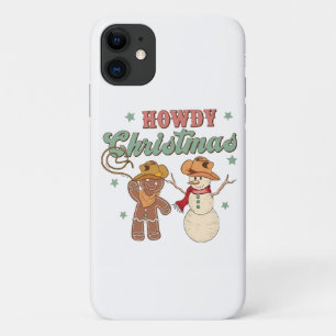 Howdy Christmas Cowboy Snowman Western Funny iPhone 11 Case