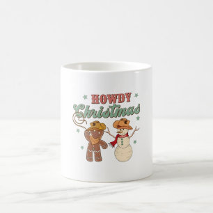 Howdy Christmas Cowboy Snowman Western Funny Coffee Mug