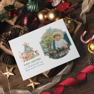 Howdy Christmas   Fun Western Christmas Photo  Holiday Card