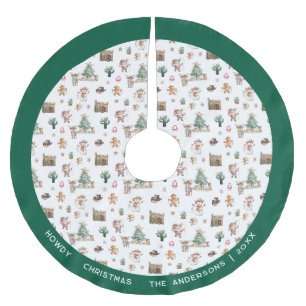 Howdy Christmas Fun Western Personalised Brushed Polyester Tree Skirt