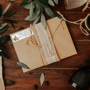 Howdy Christmas   Fun Western Return Address Label