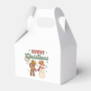 Howdy Christmas Groovy Cowboy Snowman Wester Funny Favour Box